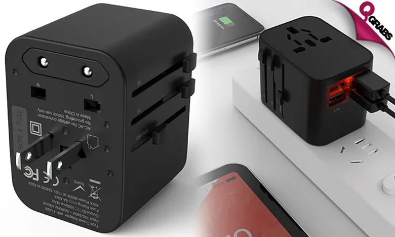 Travel Adaptor with 4 USB Ports!